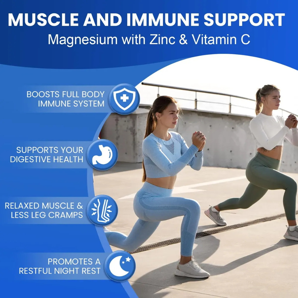 Magnesium Complex Supplement 8 Elemental 1000mg - 90 Capsules